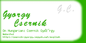 gyorgy csernik business card